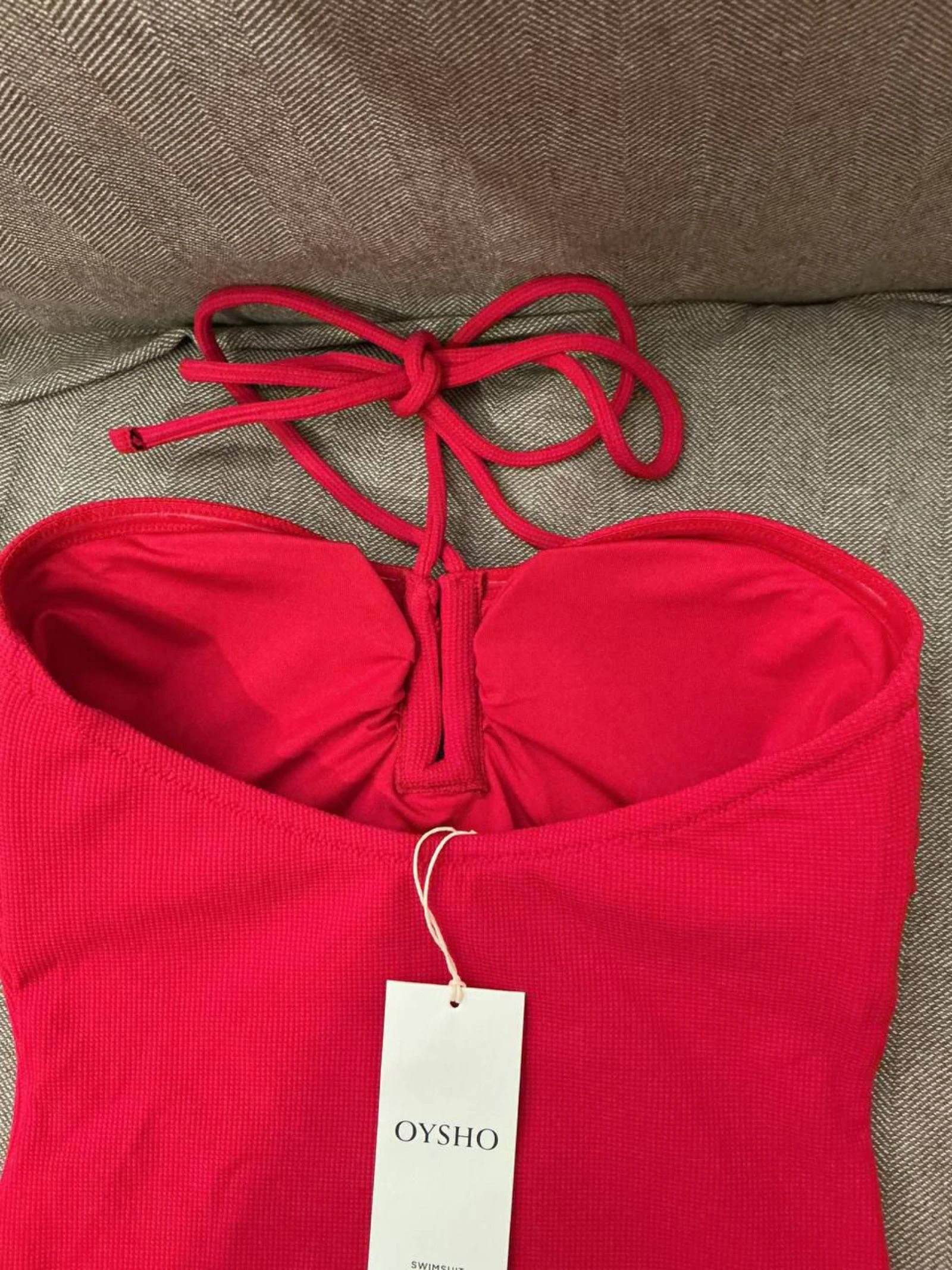 Maiô 1 Peça Feminino Oysho Vermelho Tamanho 36 – photo 7